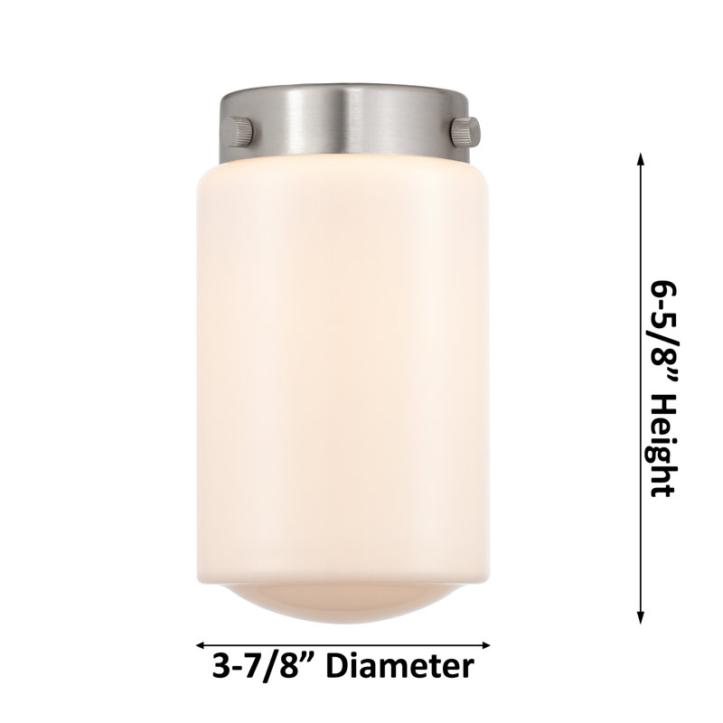 Plafonnier semi-encastré en verre Erkson, Bullé, Cuivre antique