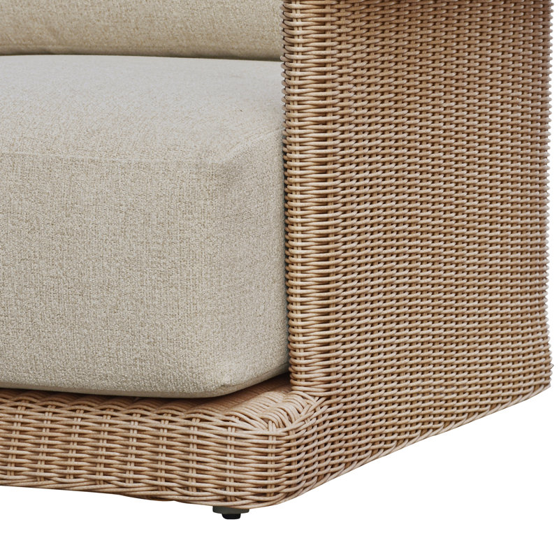 Meredith Outdoor Lounge Chair, Beige, Natural