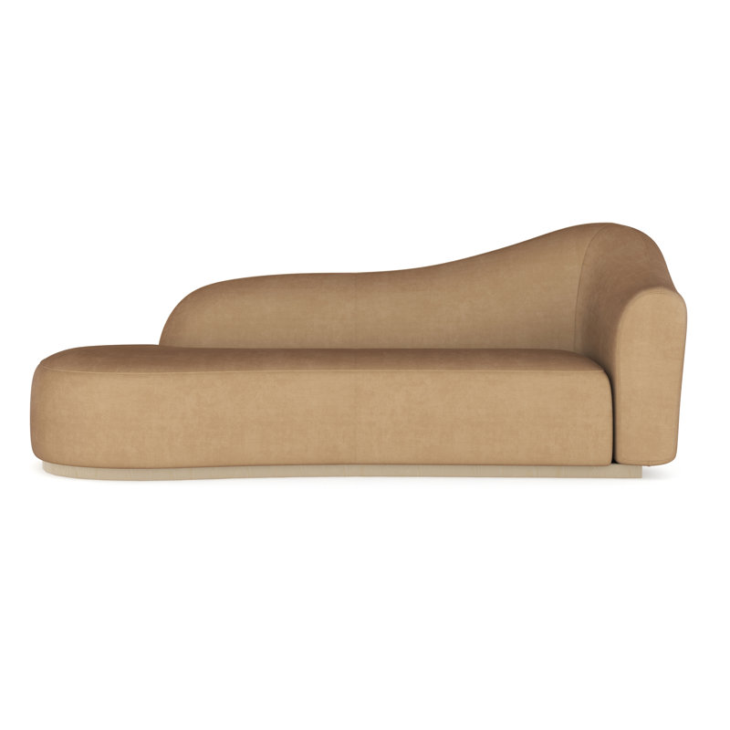 Caracole Velvet Chaise Lounge, Left Hand Facing