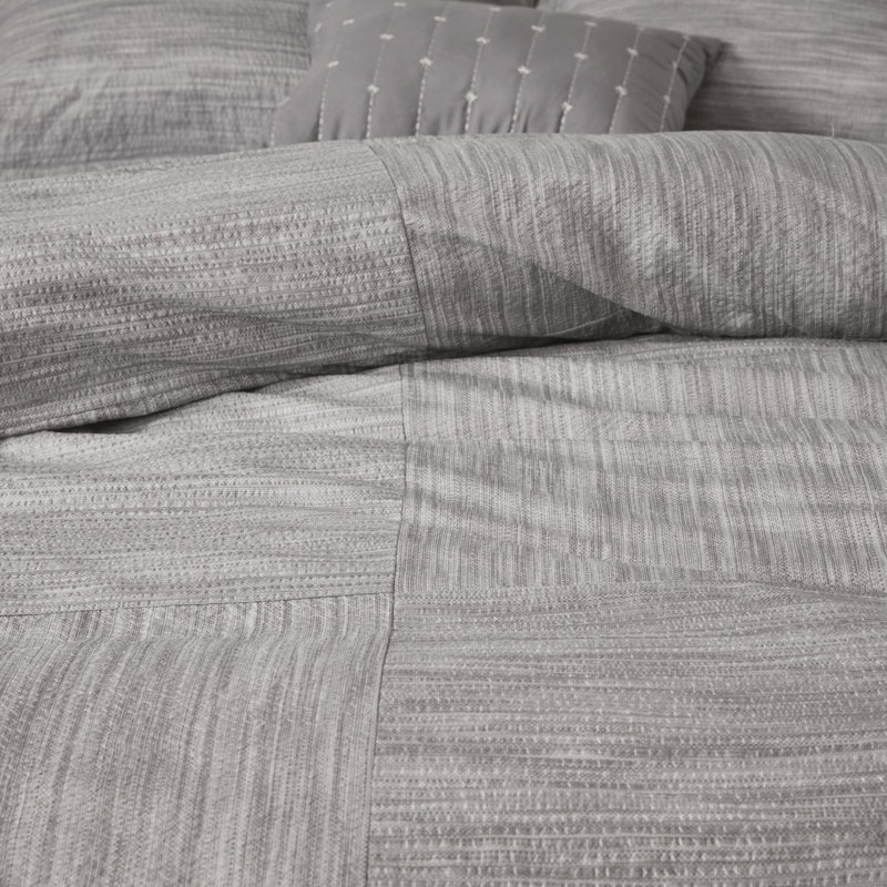 Gray Queen Microfiber 7-Piece Comforter Set