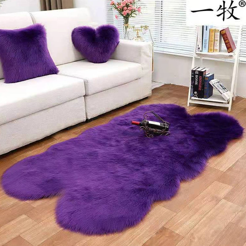 Mandrel Faux Sheepskin Indoor Rug, Novelty 4' x 6'