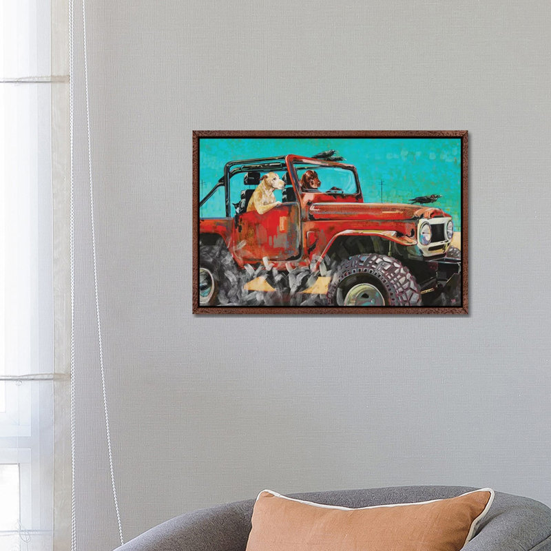 Fj Crusin by Barton DeGraaf - Painting on Canvas, 45.72cm H x 66.04cm W x 3.81cm D, Classic Brown Wood Framed