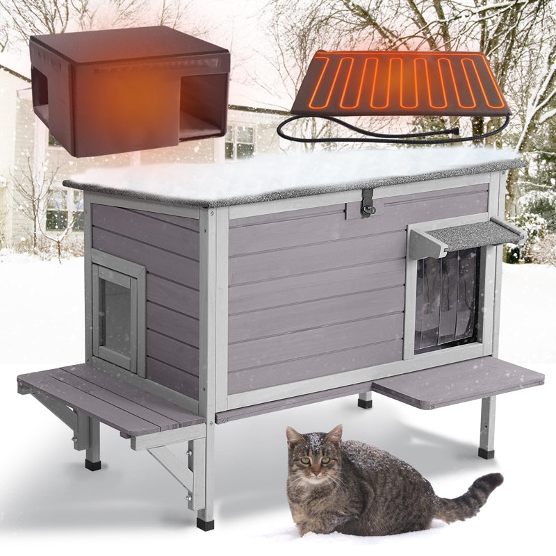 Abri pour chat chauffé pour l'extérieur pour chat
