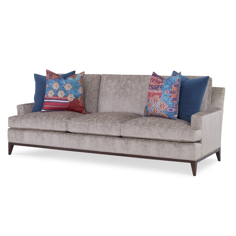 Dapper Upholstered 88'' Sofa, Filigree Ivory, Brown