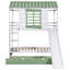 Lit superposé Playhouse avec glissade convertible et lit gigogne caché