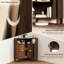 Armoire d'appoint cannelée de coin avec portes coulissantes et tablette de rangement