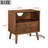 Mid Century Nightstand with Charging Station & Drawer, End Table for Bedroom