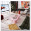 Table basse en forme de nuage, table basse avec 3 pieds sphériques pour le salon-306926082