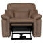 fauteuil inclinable double à gravité zéro brun