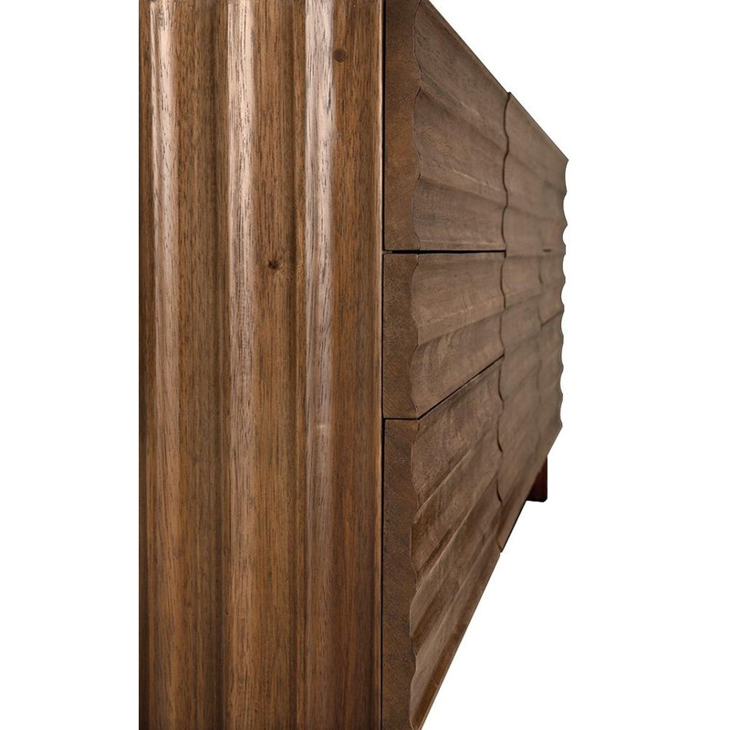 Gauss 72'' W Solid Wood Sideboard, Dark Walnut