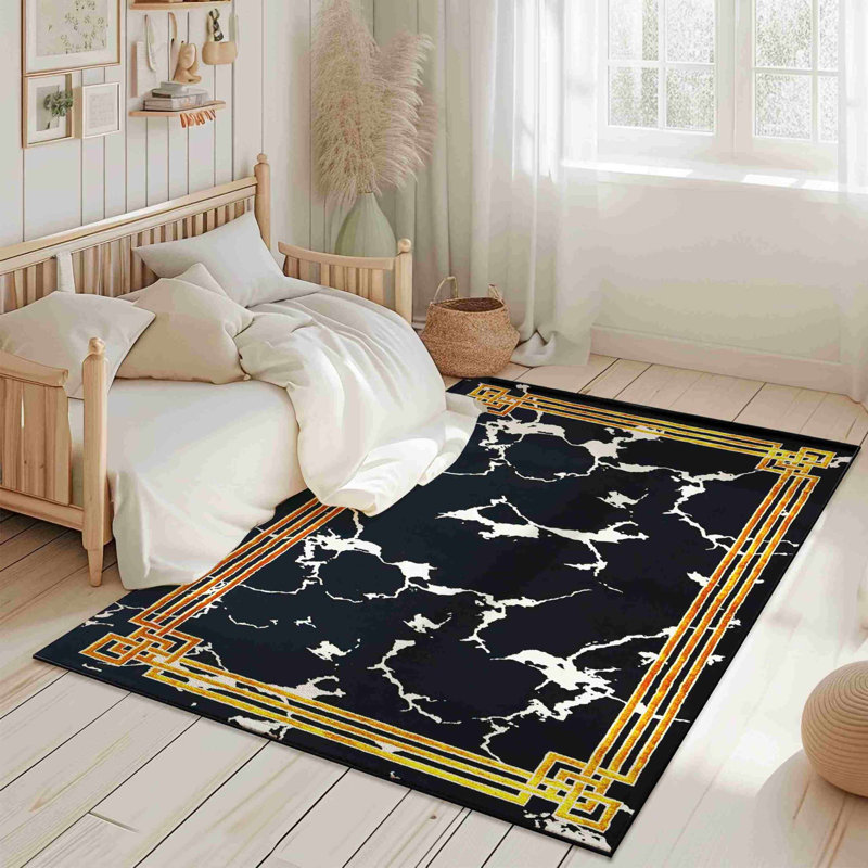 Tapis Carleen 1114 - noir, Rectangle 5 pi 3 po x 7 pi 6,5 po