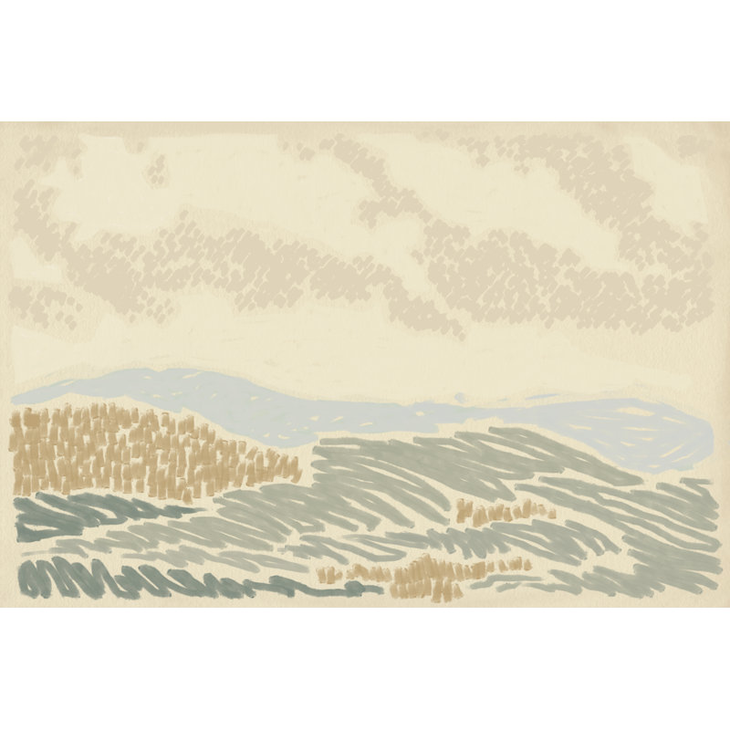 Paysage De Rouen II by Jacob Green - Painting on Canvas, 51cm H x 76cm W, Black Floater Framed