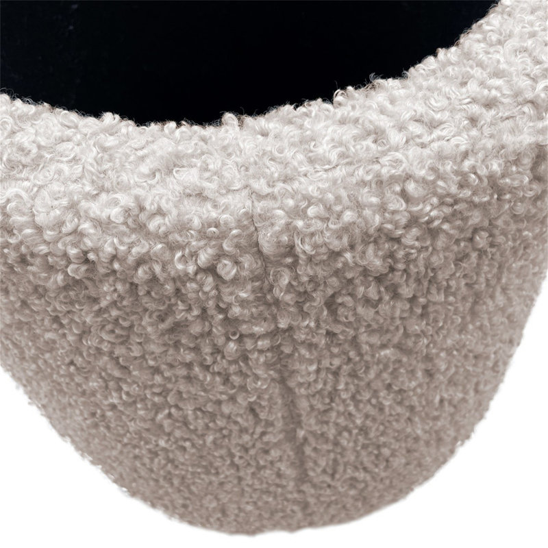 Repose-pieds rond avec rangement (avec repose-pieds seulement), Beige