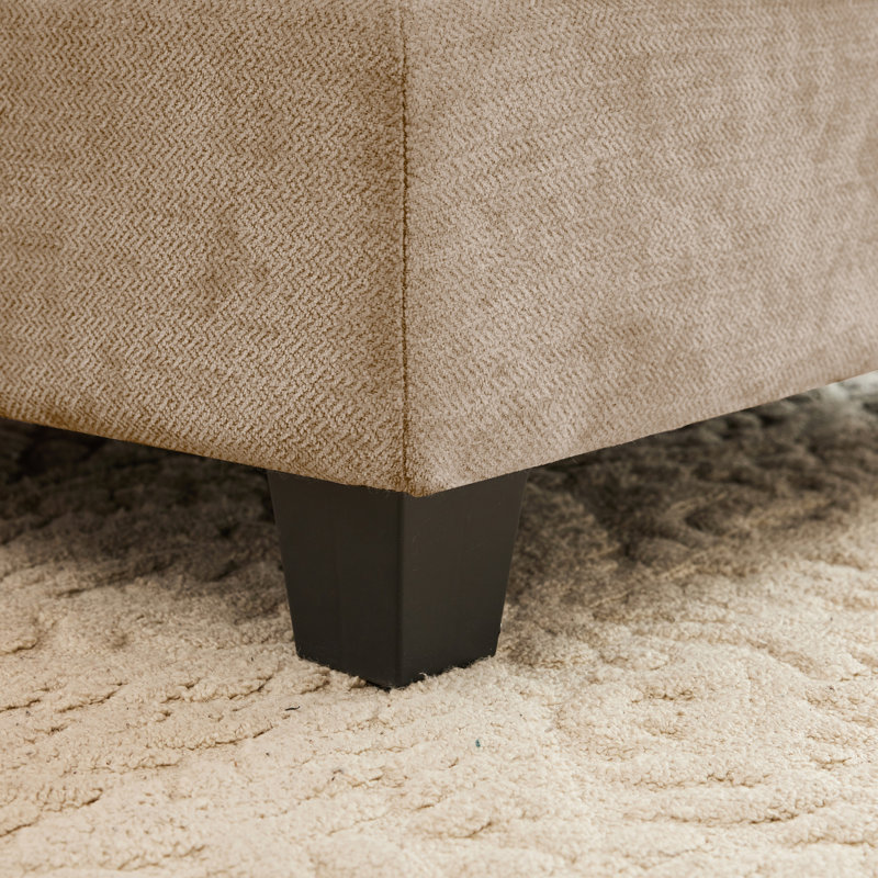Modular Chenille  Sectional Sofa, Camel,  36.6" H x 107" W x 59.5" D