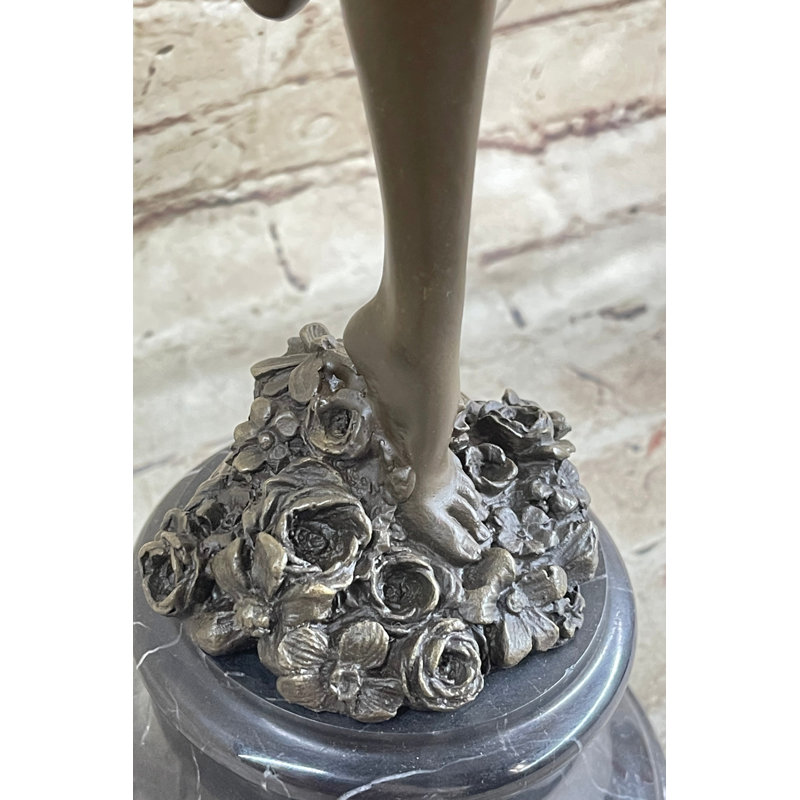 CLAIRE COLINET FRENCH LOST WAX DANCER BRONZE SCULPTURE HOT CAST FIGURINE DECOR