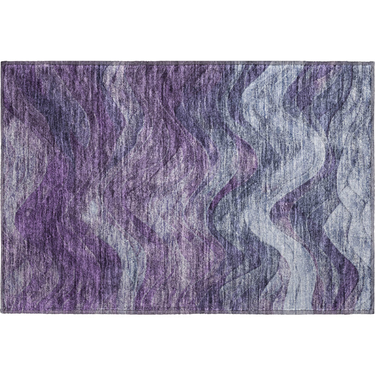 Premium Machine Washable Milardo AMF1700 Swirls Rug