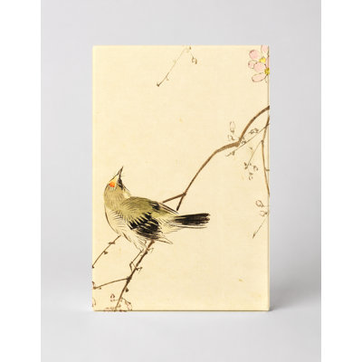 Oiseau sur une branche de cerisier en fleurs - Portrait, art mural sur toile