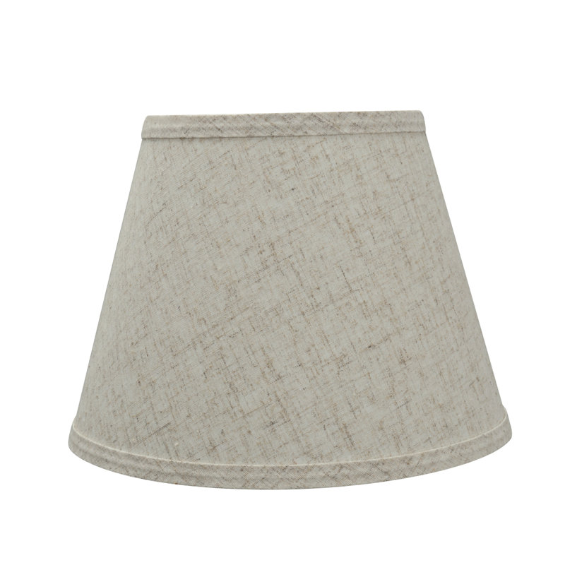 Abat-jour empire en lin 10 po, Beige, H 7,5 po x l 10 po x P 6 po