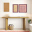 Console moderne avec structure de forme géométrique et grain de bois-1150229598
