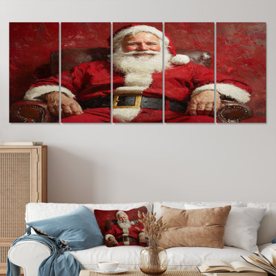 Ensemble de décoration murale père Noël rouge