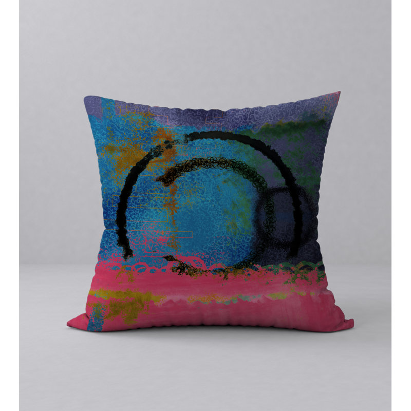Abstract Reversible Throw Pillow, 18" x 18"