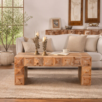 Table basse à relief géométrique 47,24 "