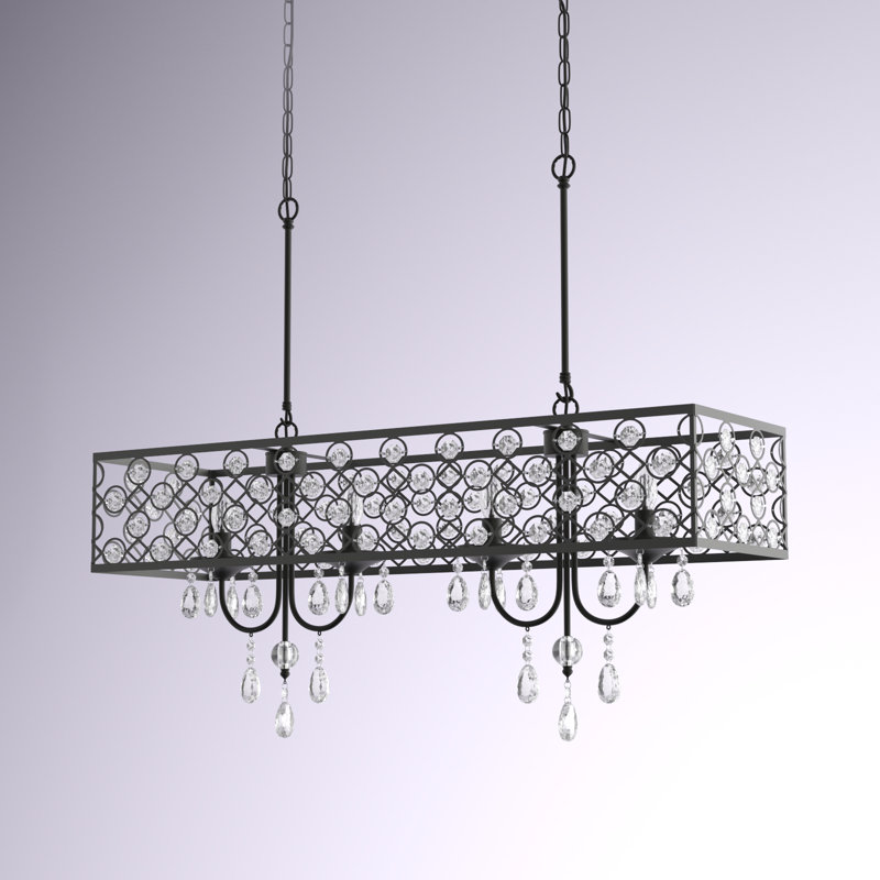 Jolie 4 - Light 36.6"W Dimmable Kitchen Island Square / Rectangle Chandelier