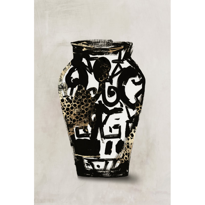«Golden Vase I On Canvas» par Aimee Wilson, reproduction, H 12 po x l 8 po