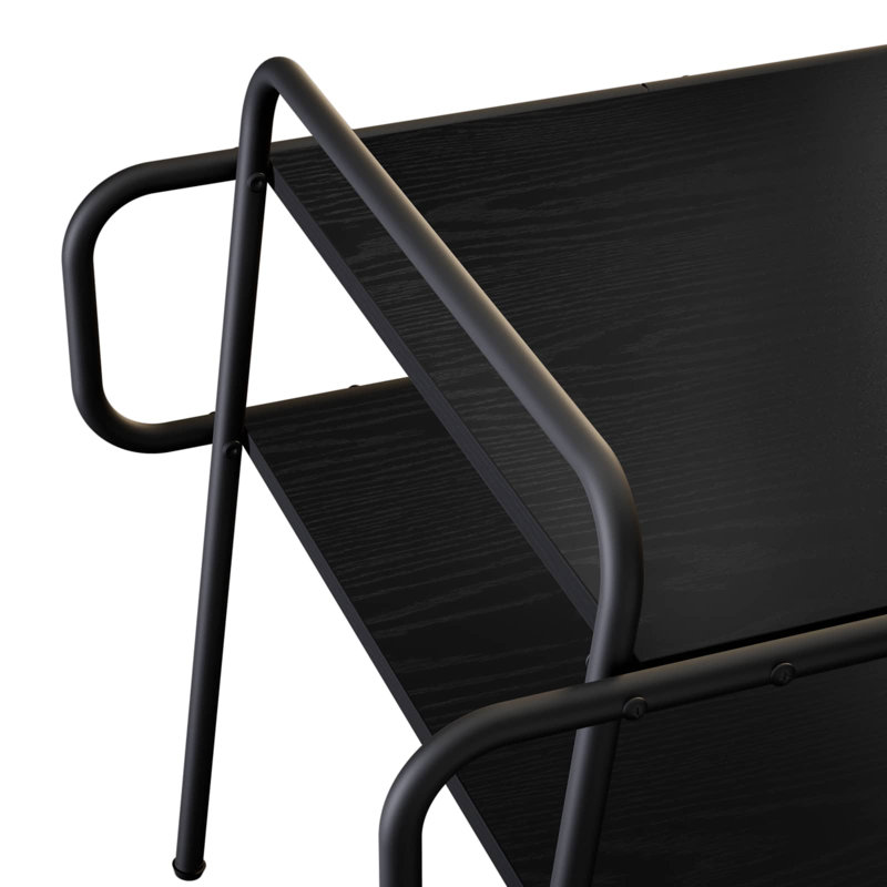 Coffee Table, Black Oak, Black Oak / Black, 51cm H x 50cm W x 50cm D