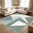 Sage Geometric carpet-easy to clean, machine-washable, soft and comfortable; suitable for door mats, kitchens, living rooms, bedrooms, corridors, and laundry areas. Easy to clean, durable carpet for home decoration.-129871314