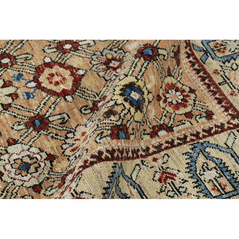 Rug & Kilim’S Caucasian Kuba Style Rug In Beige-Brown With Floral Patterns