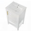 Meuble-lavabo de 20 pouces avec lavabo, porte à fermeture douce, support de rangement et tablette ouverte pour les salles de bain modernes-167491824