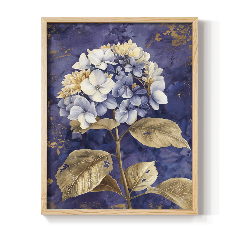 Reproduction encadrée FLORAL Series CCXL - bois massif, H 11 po x l 9 po