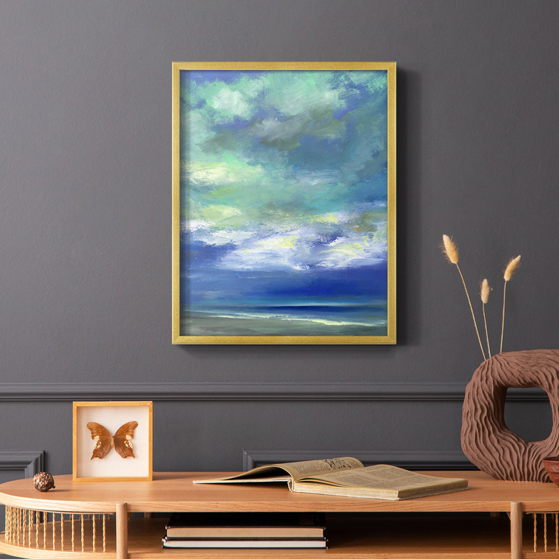 Island Midday Framed Print - Solid Wood, 20" H x 16" W