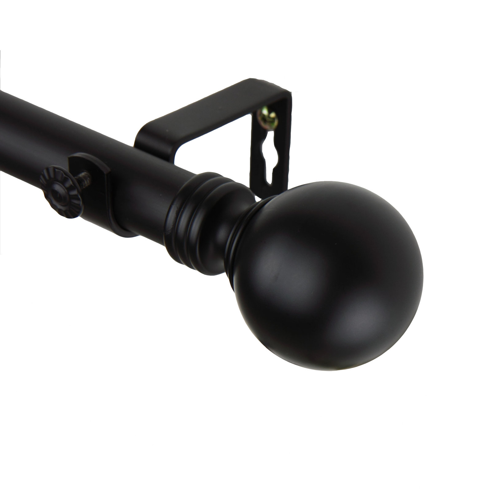Orpha Single Curtain Rod, Black, 28" - 48"