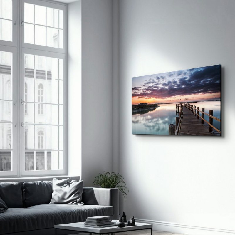Elegant Tempered Glass Wall Art Painting, 13.8 x 21.7 inches | 100% Tempered Glass, Thickness: 0.16 inches | UV Printed for Vibrant Colors | Perfect for Home Decor, Living Room, & Office Spaces