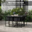 Steel Patio Dining Set Table,