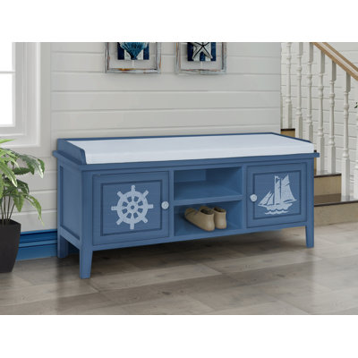 Perez Cotton Blend Upholstered Storage Bench