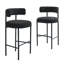 Tabouret de bar 30 po avec dossier incurvé et structure en métal-655875539-655875536