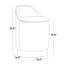 Tabouret de coiffeuse 18 po avec pivot en métal chromé et velours argenté-130671130-130671131