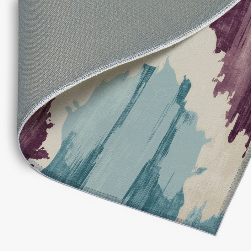 Watercolor Brown Indoor and Outdoor Area Rug, Rectangle 4' x 6'
