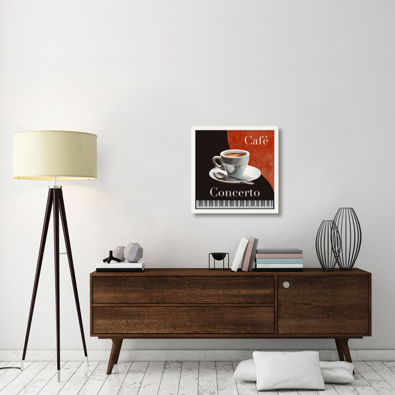 Café Concerto - reproduction sur toile tendue, H 24 po x l 24 po x P 1,5 po, Toile tendue
