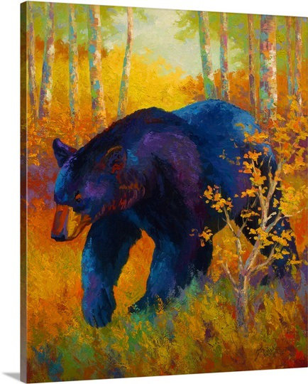 «Siya Into Spring Bear» par Marion Rose, reproduction d'art sur toile tendue, H 30 po x l 25 po x P 1,5 po