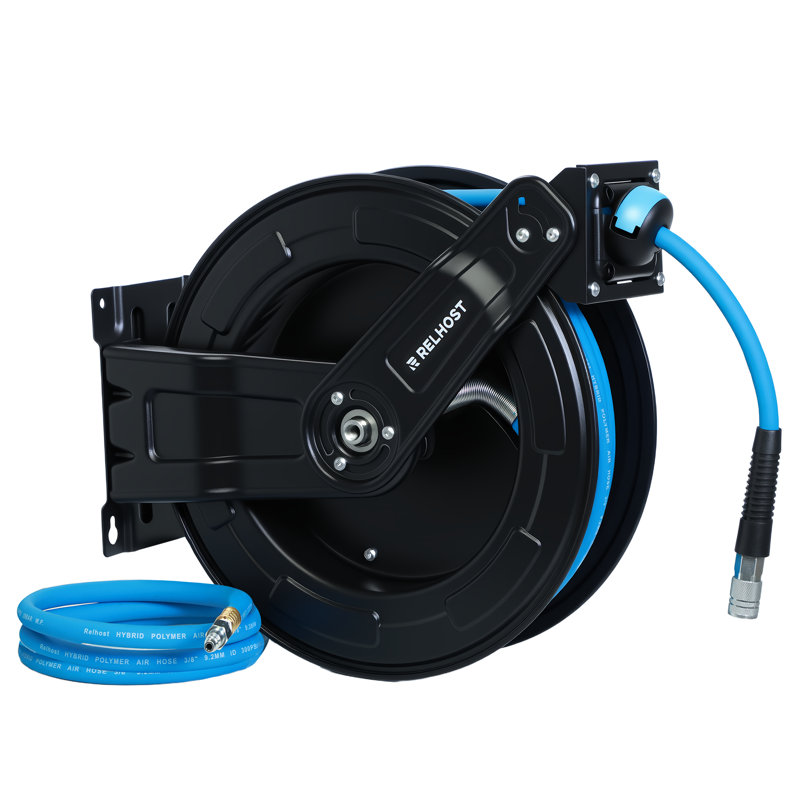 Dévidoir pneumatique Relhost à bras double 3/8 po 50 pieds 300 PSI RA19-15D-50 pi (3/8 9,2 * 15)