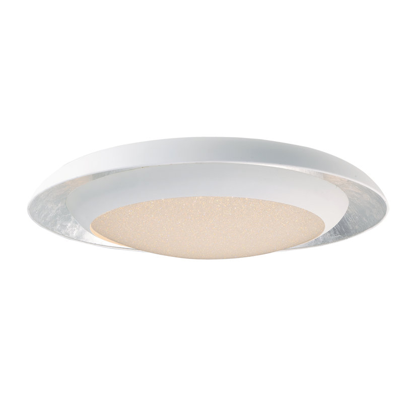 1 - Light LED Single Pendant, 128.5" H x 23.5" W x 23.5" D, Silver Leaf/White