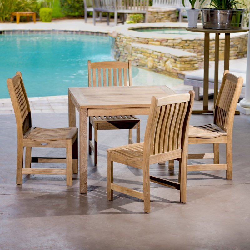 Veranda Square 4 - Person 36'' L Outdoor Restaurant Dining Set