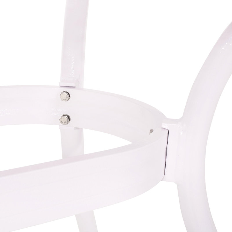Outdoor Rectangular Cast Aluminum Table - Floral Touch, Umbrella Accommodation Hole, 65.82" W X 36.83" D 29.47" H, White Rectangular, Captivating Ornament, Insert, 67"X37.5"X29.47",