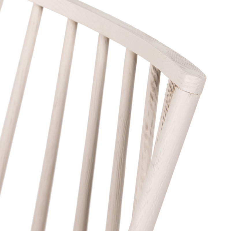 Solid Wood Dining Chair, White
