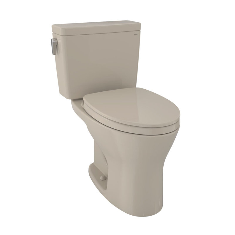 Drake® Dual-Flush Elongated Two-Piece Toilet, Bone, 12"