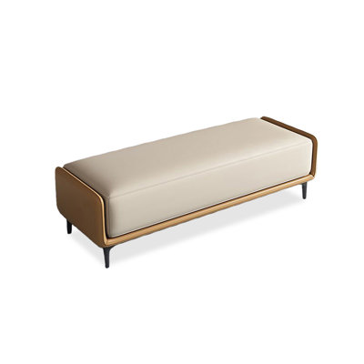 Beige+Orange gay Upholstered Bench